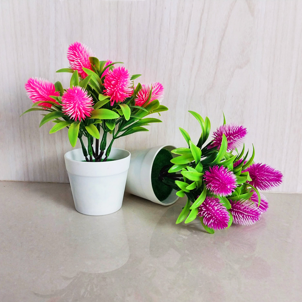 Ornamen Tanaman Bunga Hias Bonsai Dekorasi Rumah Tanaman Bunga Hias Plastik Artificial Flower Bunga Hias Palsu Mini PBP61