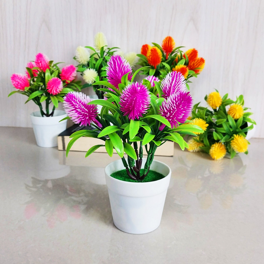 Ornamen Tanaman Bunga Hias Bonsai Dekorasi Rumah Tanaman Bunga Hias Plastik Artificial Flower Bunga Hias Palsu Mini PBP61