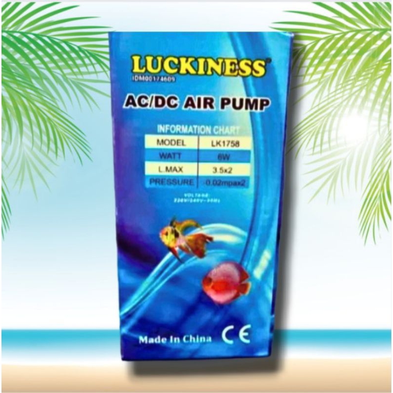 PROMO Pompa Udara Airpump Aerator AC DC LUCKINESS LK 1758