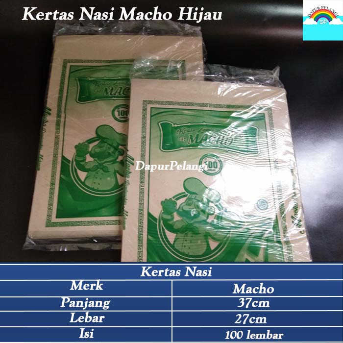 Kertas Nasi/Kertas Makan/Kertas Nasi Macho Hijau
