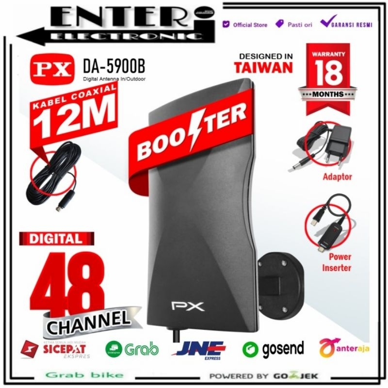 PX DA5900B DA5900W - PX ANTENA TV DIGITAL DA5900 INDOOR OUTDOOR ANTENA TV LED PX DA 5900 B W