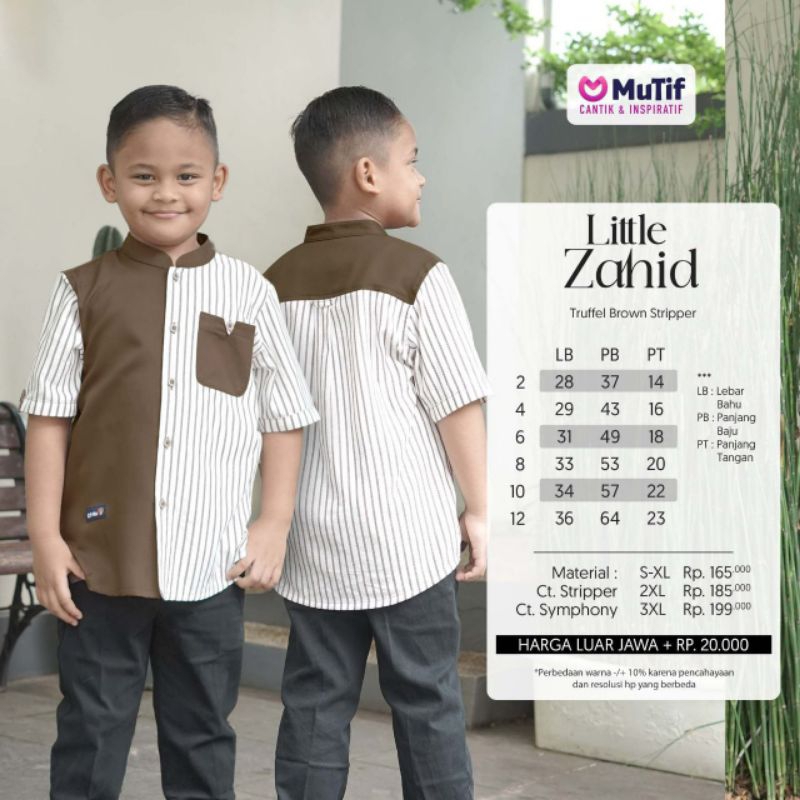 Sarimbit Mutif 2023 Sarimbit Zahny Brown Tuffle Brown Stripper Gamis Zahny Koko Zahid