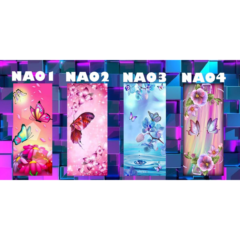 stiker kaca pemasangan dari dalam motif kupu kupu bunga cantik