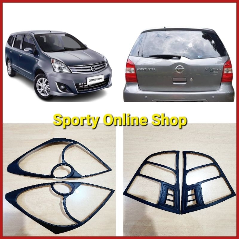 Garnish Lampu Mobil Grand Livina 2005-2012 Hitam Dop