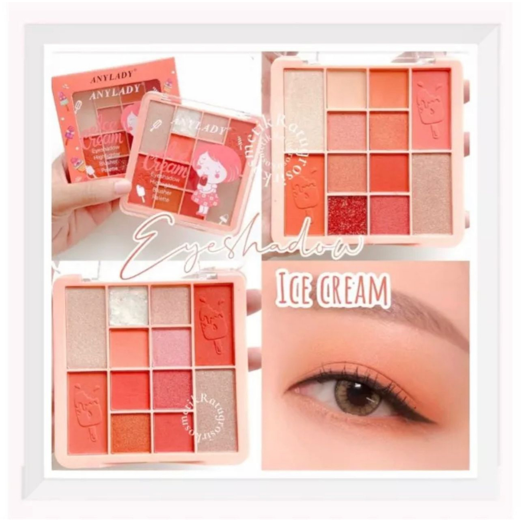 ANYLADY ICE CREAM EYESHADOW PALETTE 832 / BLUSHER / HIGHLIGHTER