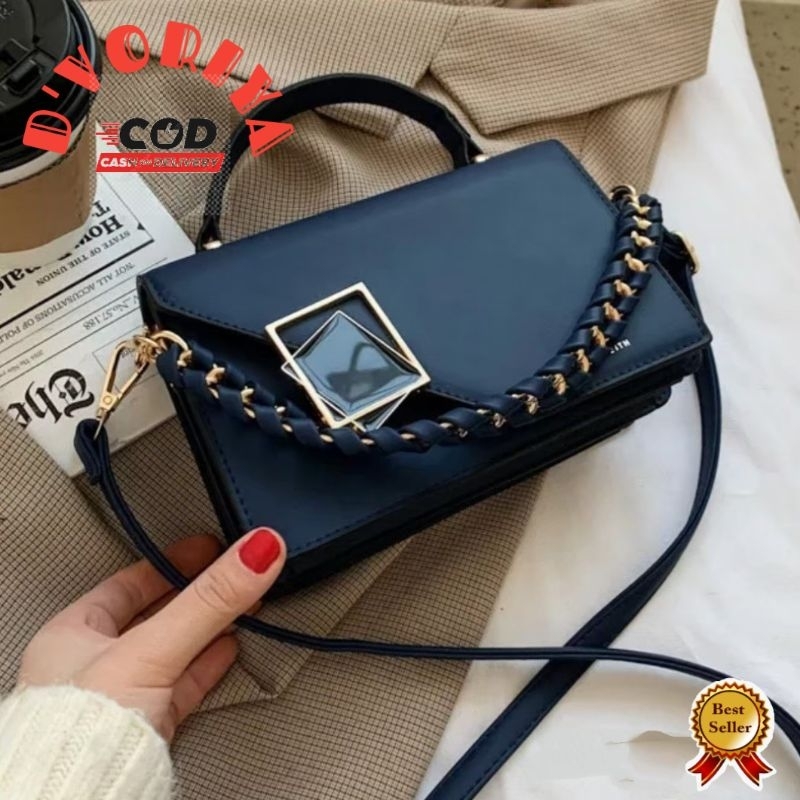 tas wanita cewe kulit slim bag  slempang selempang bayar di tempat import premium handle bag murah