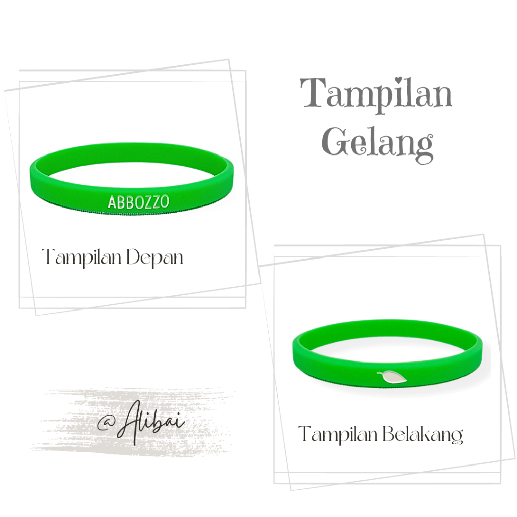 Gelang Tangan Karet Pria Distro Abbozzo Rubber Bracelet Kasual Sport