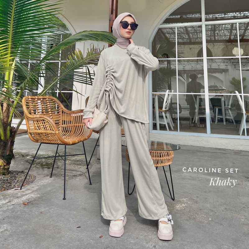 CAROLINE SET BY REREYSHOP / ONE SET KNIT PREMIUM / ONE SET KNIT MURAH