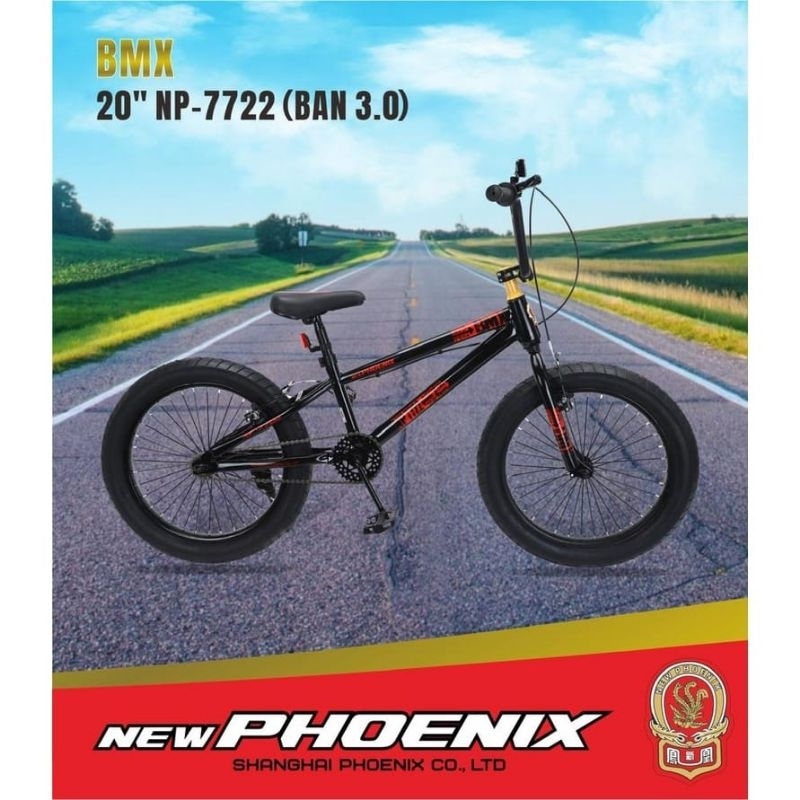 New Phoenix Sepeda Anak Bmx 7722 Ban Jumbo ukuran 20 Inchi