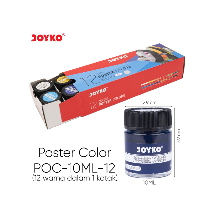 

Cat Poster Poster Color Joyko POC 12 Warna - POC-10ML-12