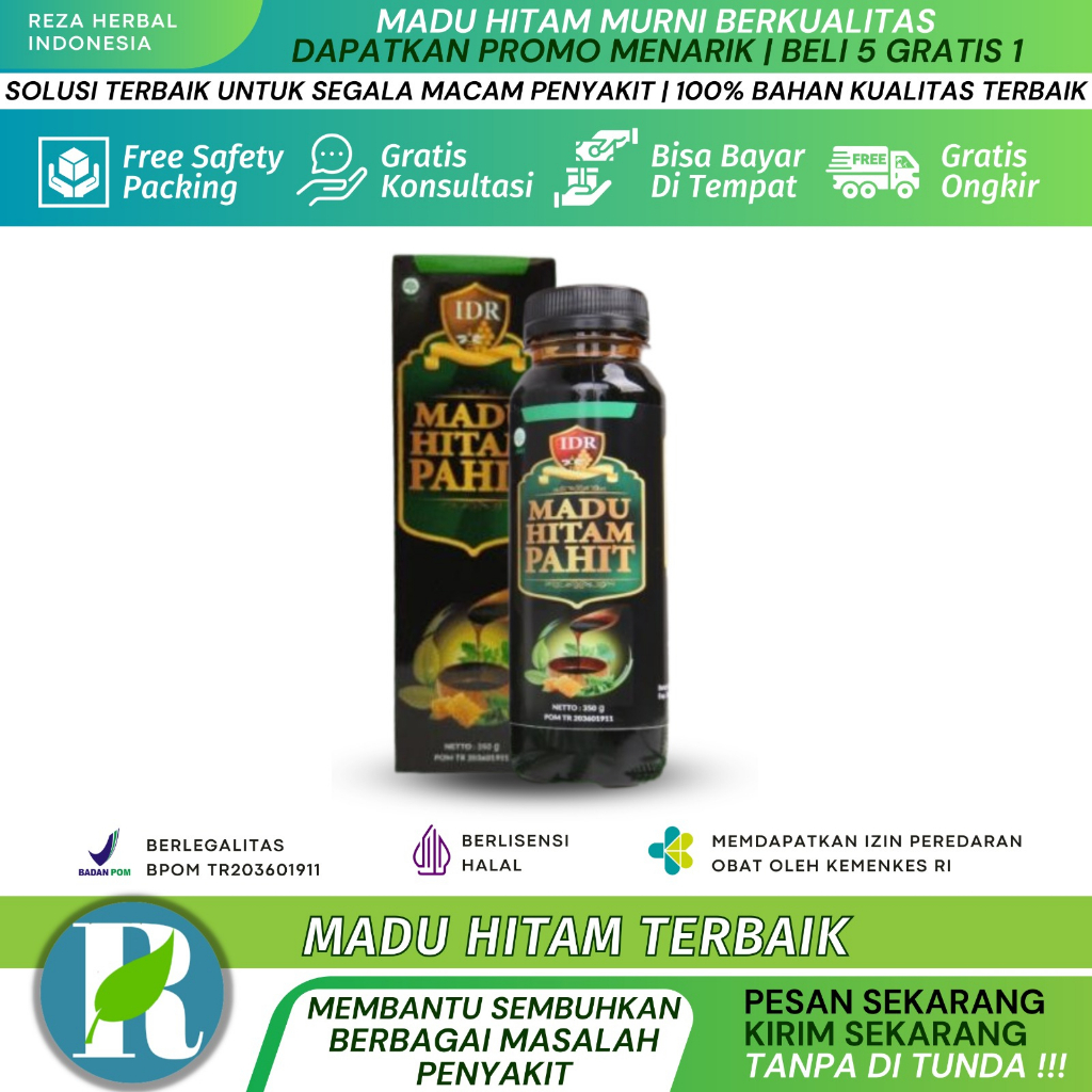 

IDR Madu Hitam /// 100 % Madu Herbal /// Madu Hitam Pahit 350 gram