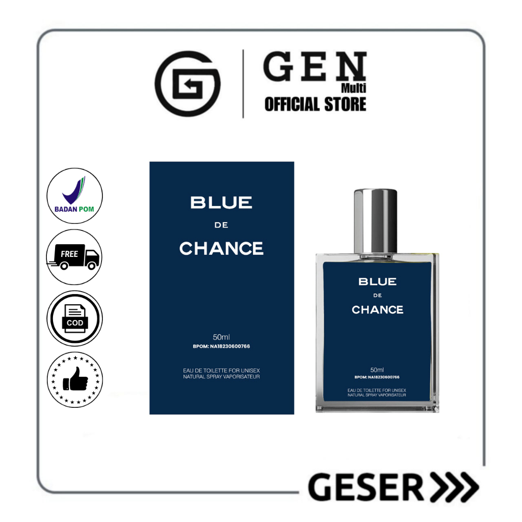 GEN - [BPOM] Parfum Blue De Chance 50ml Premium / Parfum Blue De Chance 50ml / Minyak Wangi Unisex 50ml