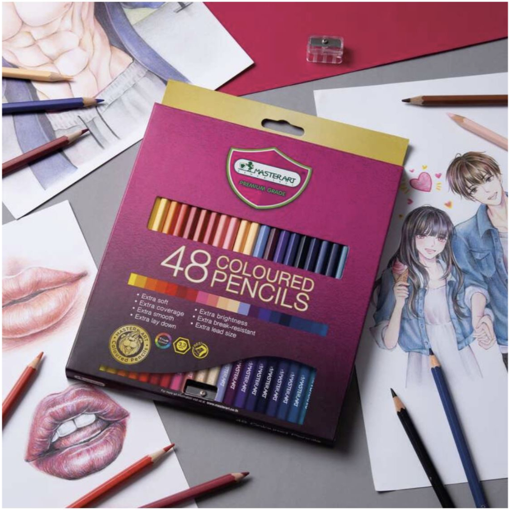 [Master Art] Pensil Warna (Colour Pencil) Profesional Full 48 Colours