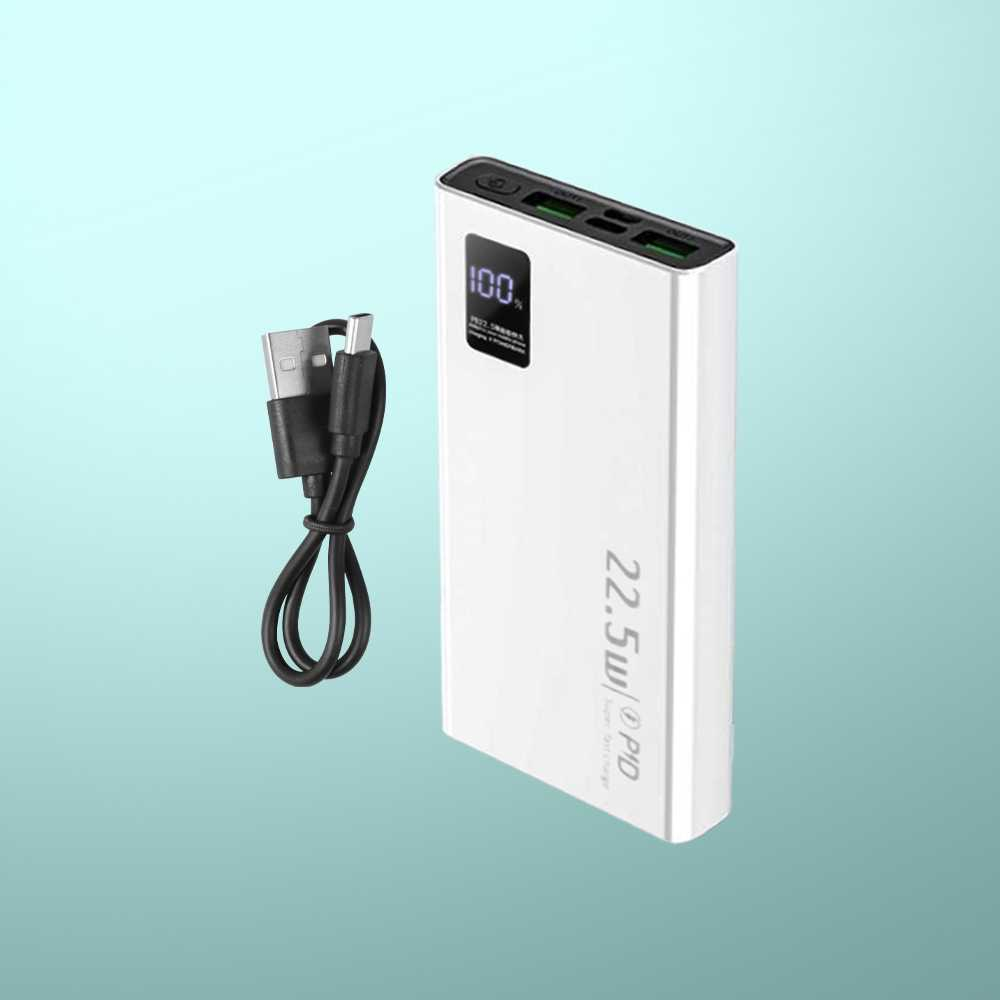 Power Bank Dual USB Fast Charging 22.5W 10000mAh Powerbank Isi Daya Smartphone Tablet Cepat 2 Port Carger