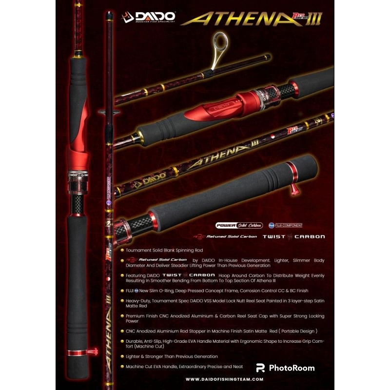 JORAN DAIDO ATHENA III PRO SERIES SPINNING 165  8-17LB,180 6-14LB