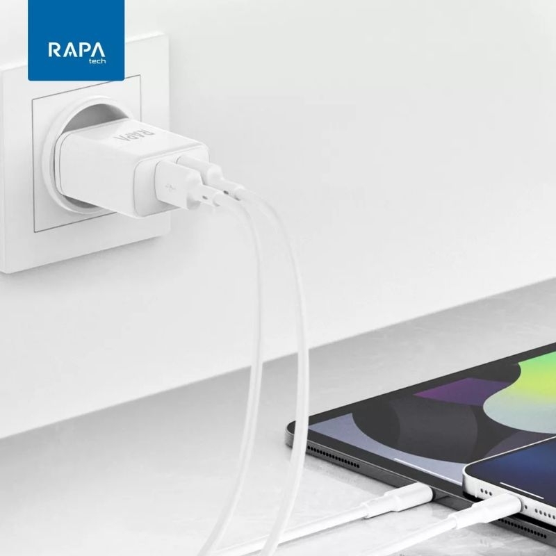 Rapa CH4095 Dual USB Charger Fast Charging 2.4A 12W with Micro USB Cable