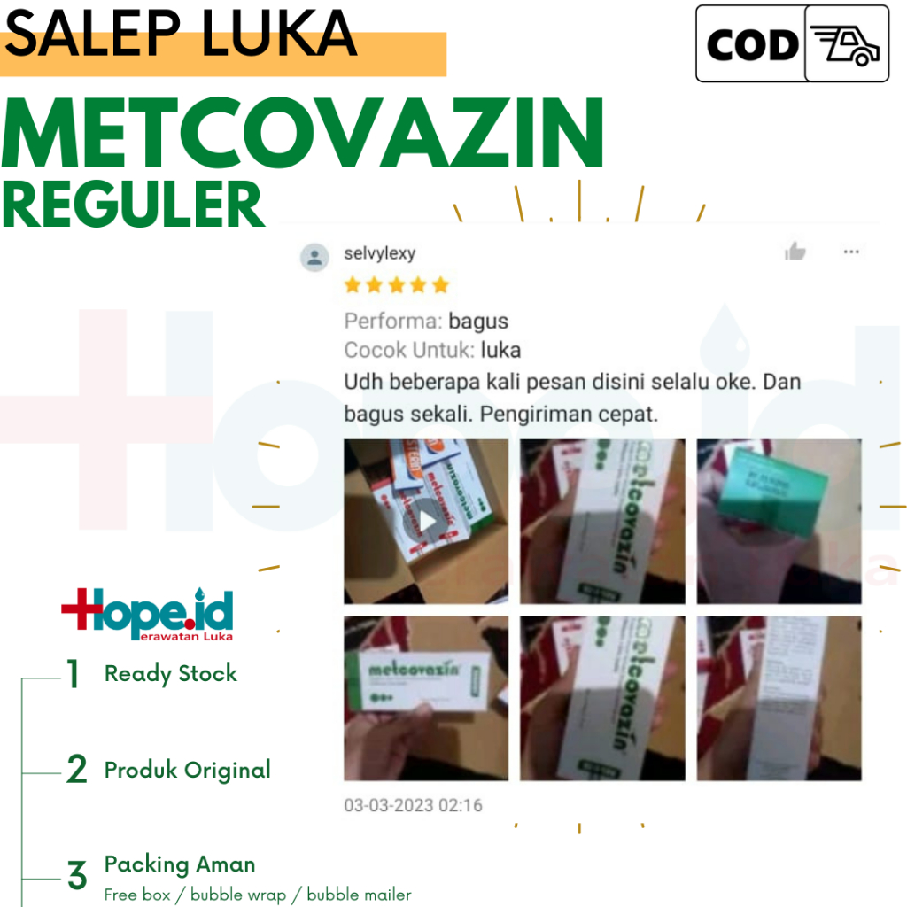 (Bisa COD) TERMURAH Metcovazin Reguler 10gr | Salep segala jenis luka