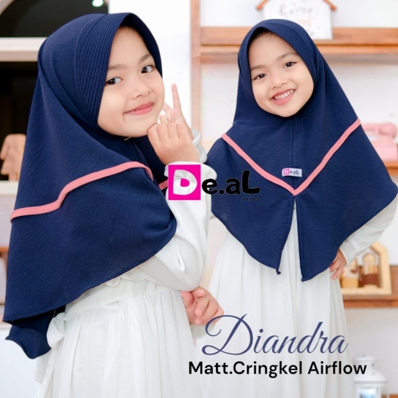 Jilbab Bergo Kids Diandra Polos Ori De.aL Hijab