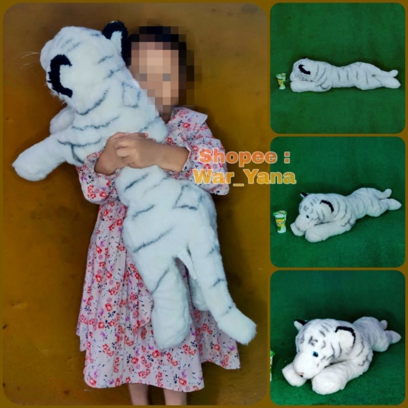 Boneka Harimau Putih Jumbo Import Jepang Original Animal Alley White Tiger Plush Toys Stuffed Plushi