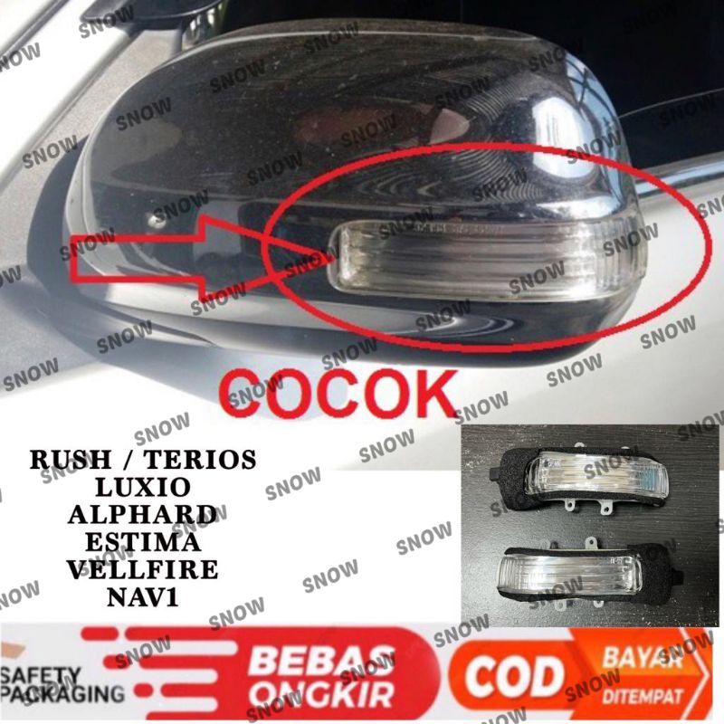 Lampu Sein Spion Mobil Rush Terios 2007 2015 Alphard 2008 2012 Nav1 Luxio tipe X M