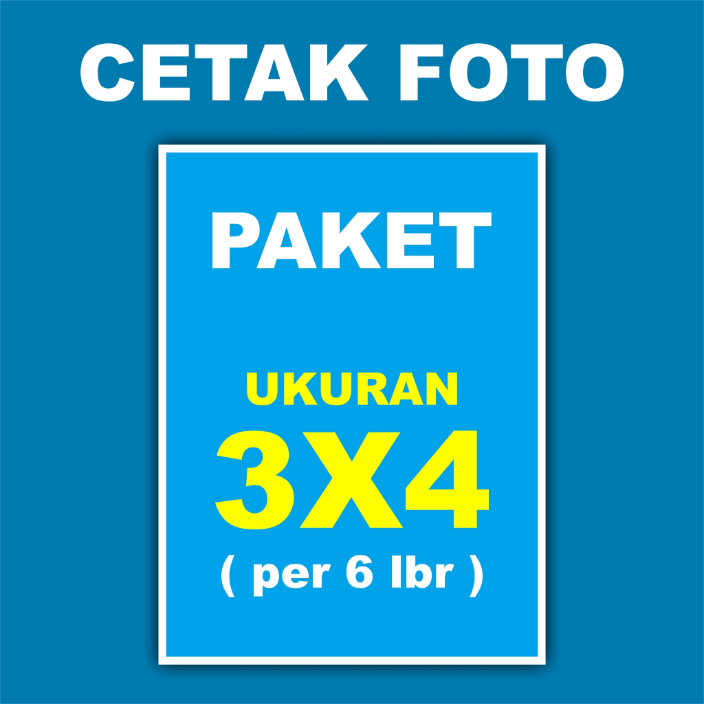 Cetak foto ukuran 3x4 4x6