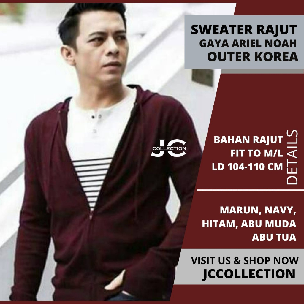 Ariel Knitting Outer Jacket Sweater Roundhand Arriel polos- JCCollections