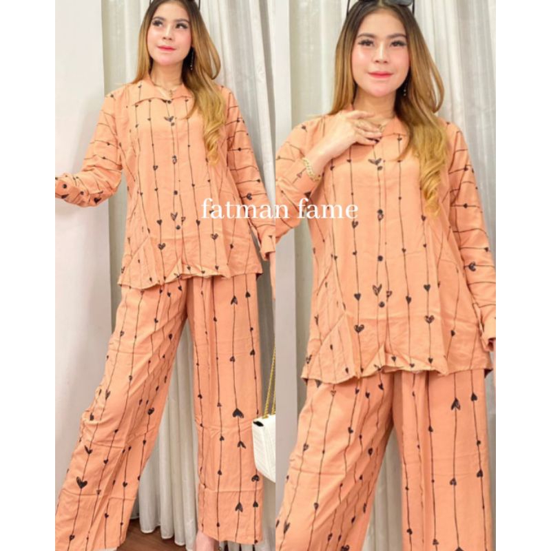 [BISA COD] 1KG MUAT 3 PCS //setelan wanita polos lengan panjang full kancing //one set wanita polos lengan panjang full kancing //oneset polos viral terlaris