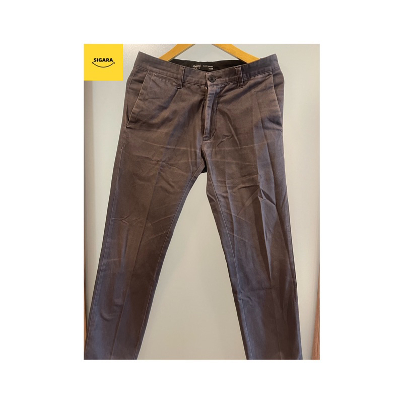 [ Preloved/ Second hand/ Branded/ Original] Celana Panjang Chino Pria Warna Grey Washed Manzone 100%