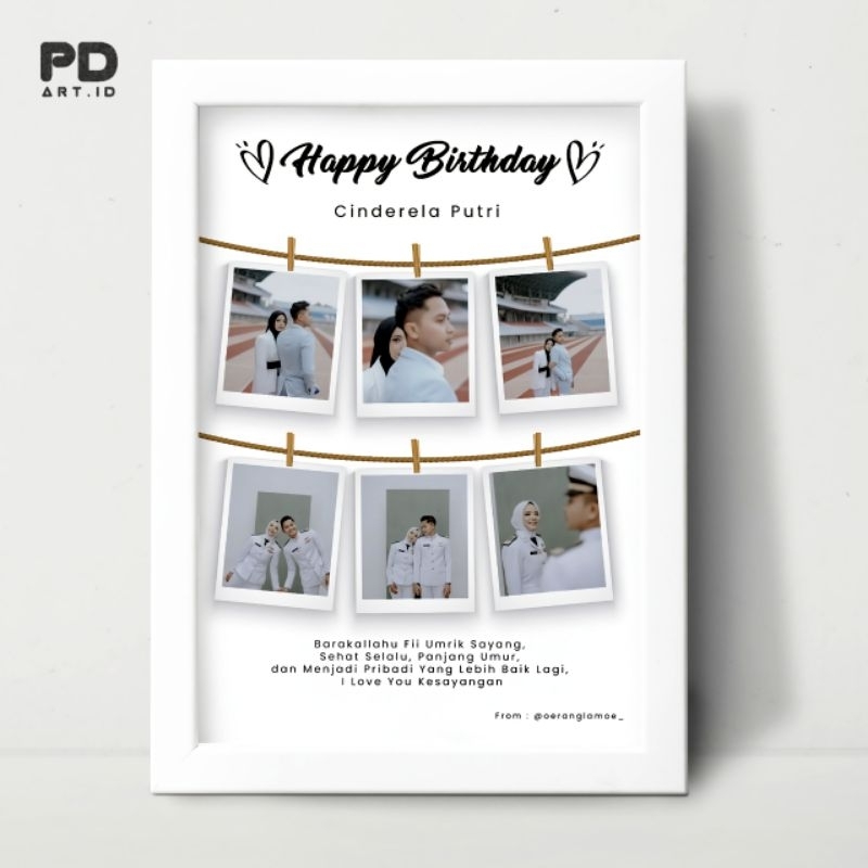 Gift Foto Aesthetic Kado Wedding Gift Wisuda Kado Ulang Tahun Cewek Bingkai Foto 5R