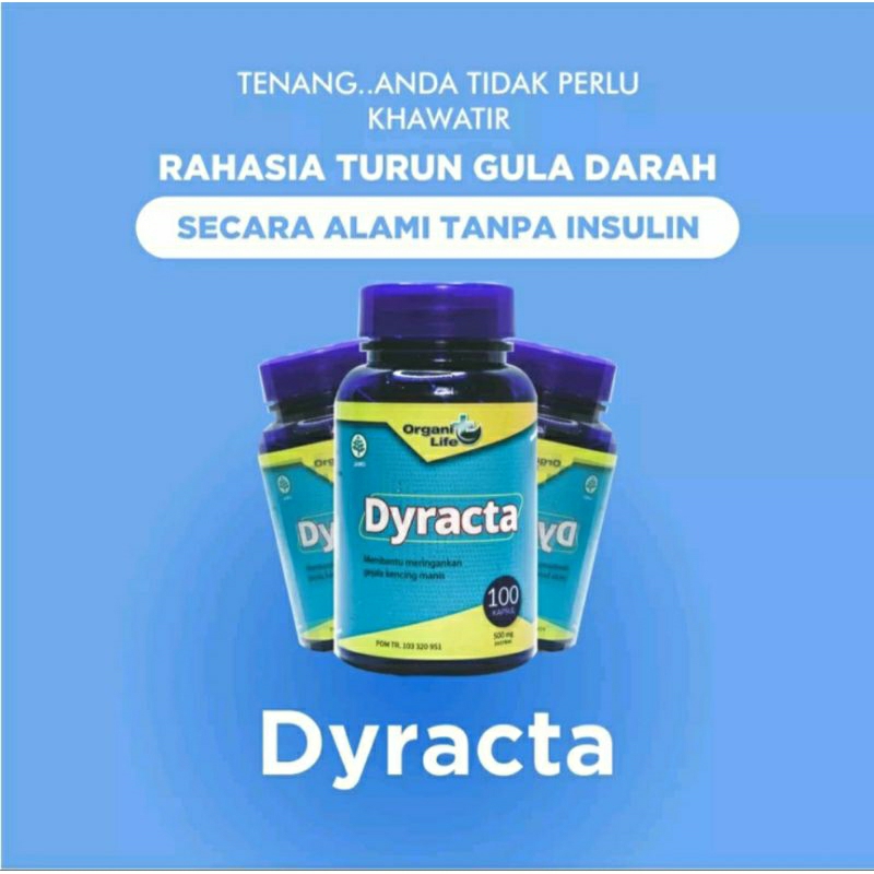 Dyracta Isi 100 Diabetes,Kencing Manis,Gula Darah ORI BPOM PROMO