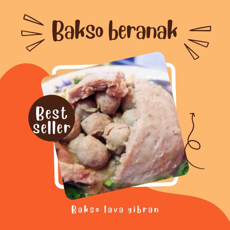 

Bakso beranak 1pcs Free bumbu kuah sachet.