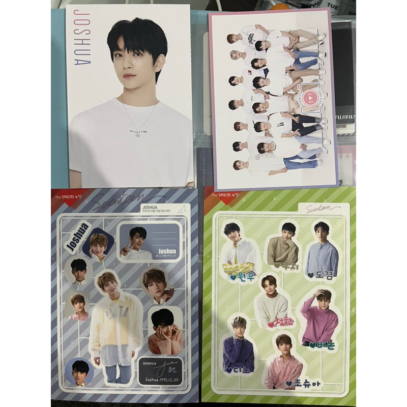 Joshua photospace postcard the saem sticker wonwoo perfume parfum poster postcard photocard seventee