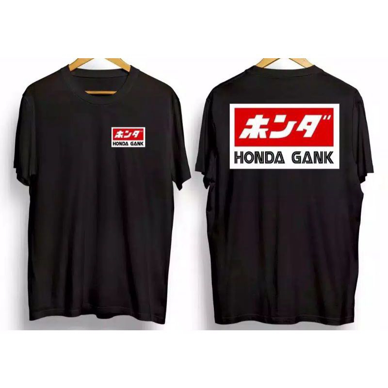 KAOS PRIA WANITA/KAOS KEREN/KAOS MURAH/-HONDA GANK HITAM