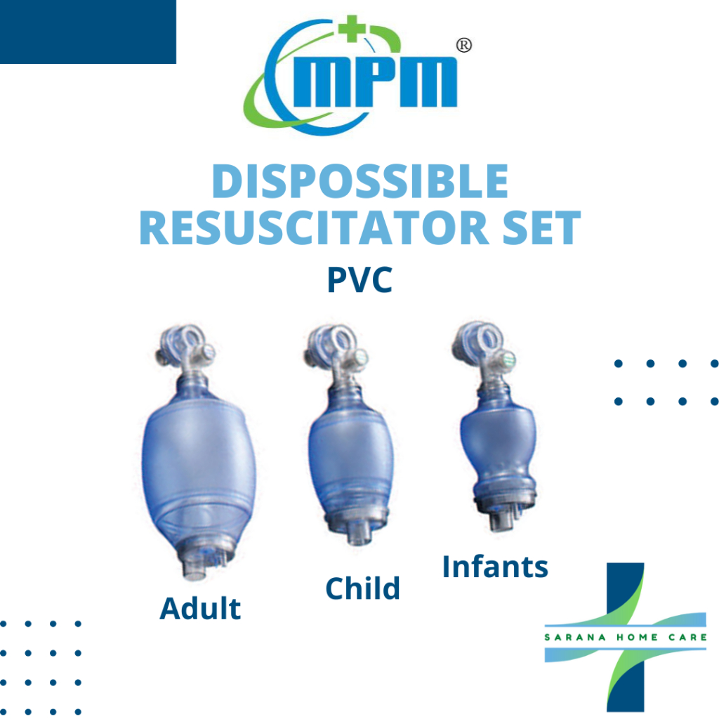 MPM Dispossible Resuscitator Set PVC/ ambubag pvc/ alat bantu nafas/ emergency