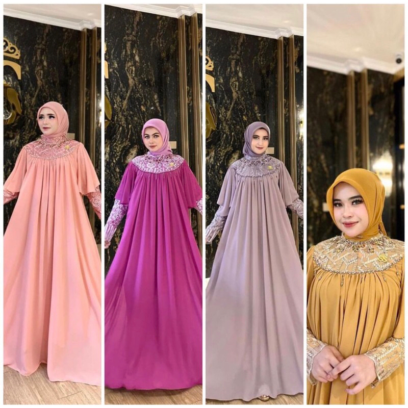 Dress gamis brukat SHELLASAUKIA
