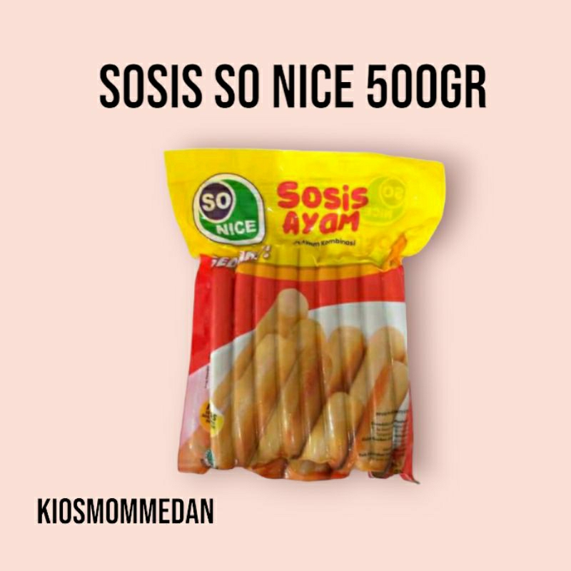 

SOSIS SO NICE 500GR / SOSIS AYAM SO NICE