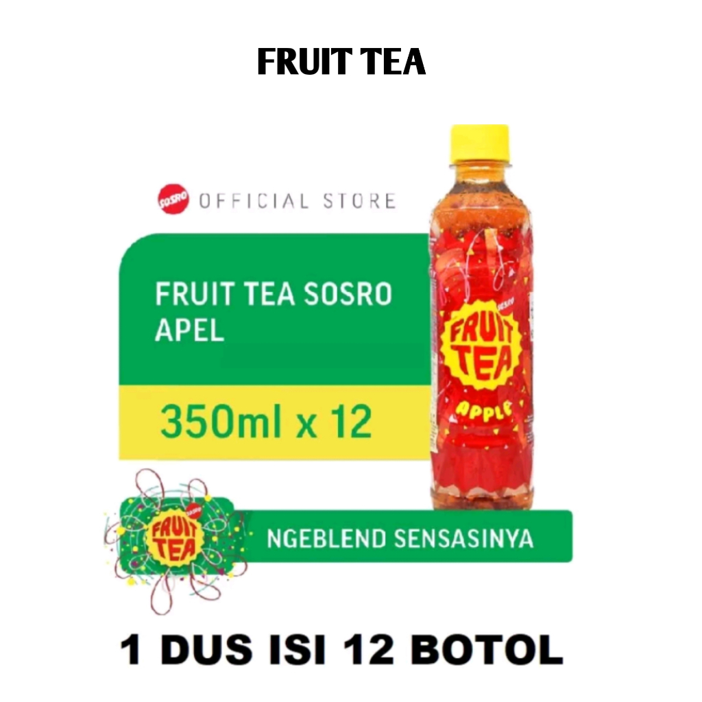 

Fruit Tea Sosro APPLE Pet 350 ml (HARGA 1 DUS 12 botol )