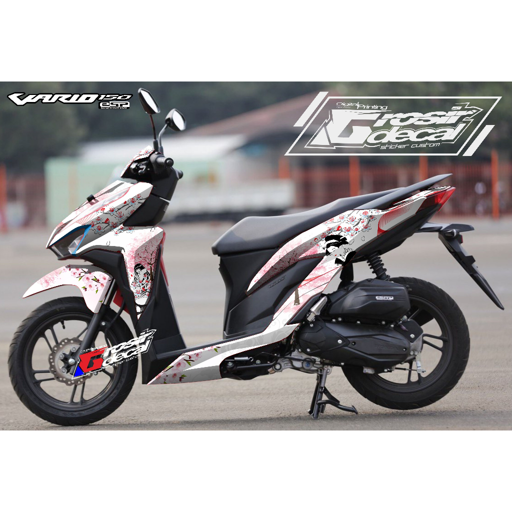 Sticker Vario 125/150 New 2018 - 2023 Putih Full Body Stiker Vario 125/150 New 2018