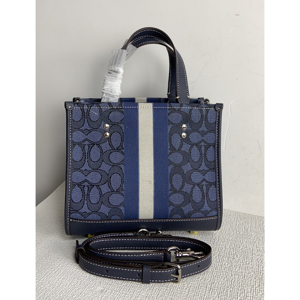 [Instant/Same Day]8417  coach Dempsey Mini Canvas Field Tote 22 Vertical Small Tote Shopping Bag  ttb