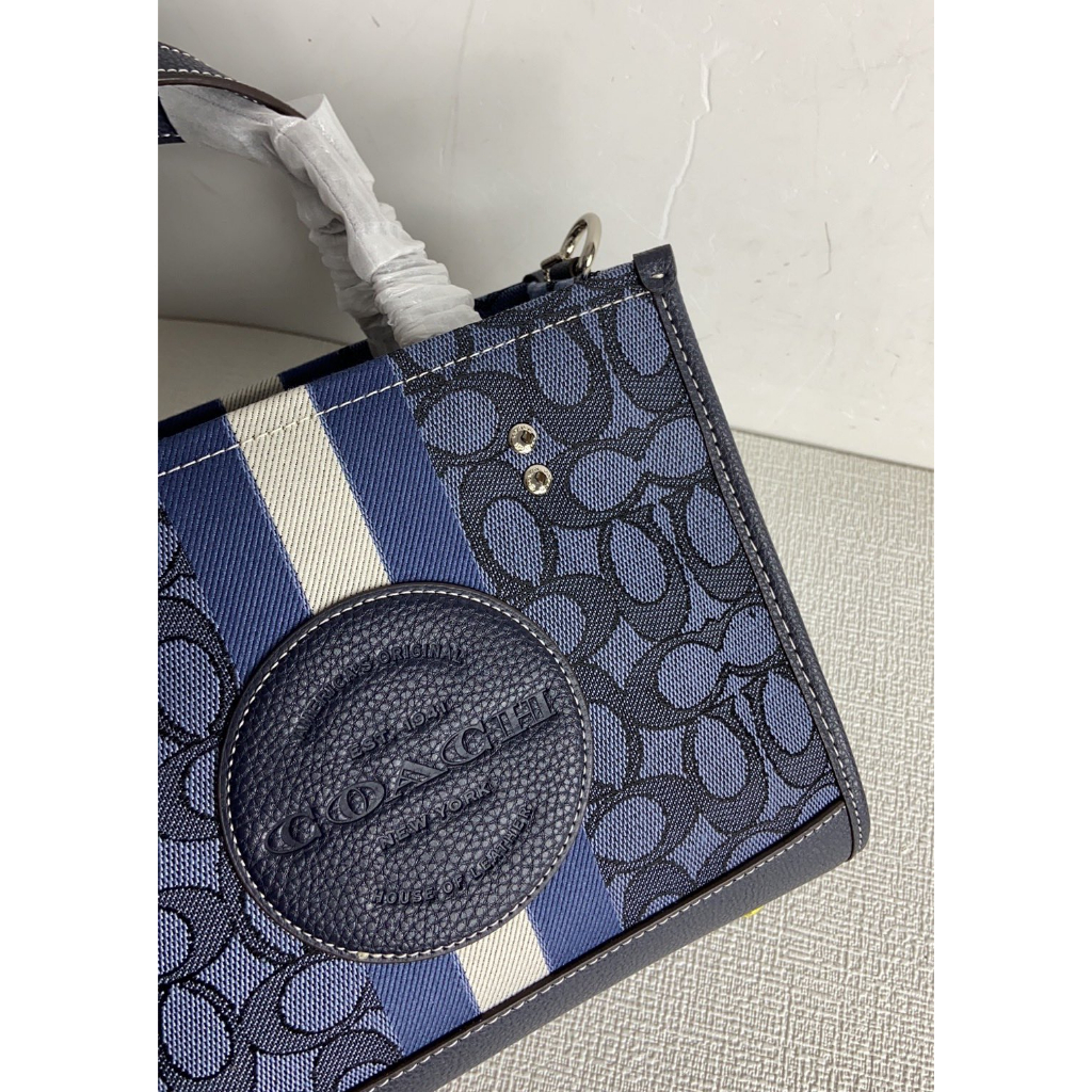 [Instant/Same Day]8417  coach Dempsey Mini Canvas Field Tote 22 Vertical Small Tote Shopping Bag  ttb