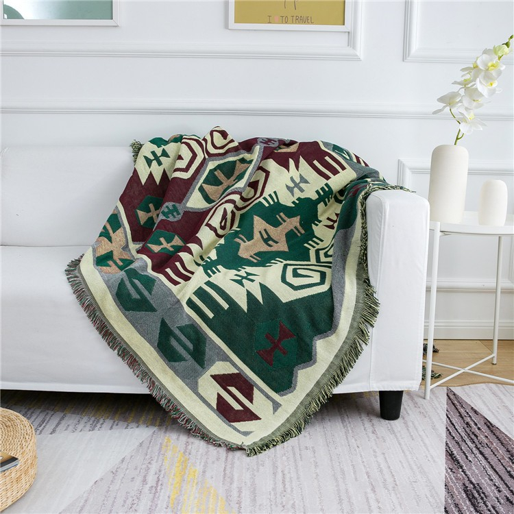 PF - Nordic blanket VINTAGE GREEN / throw blanket / penutup sofa - 130 x 180 cm