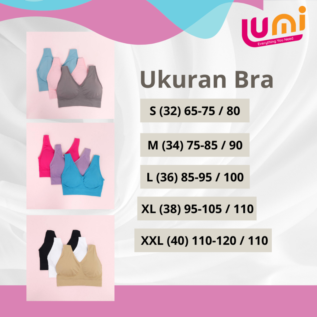 GENIE BRA + TAS KOSMETIK (1 BOX BH = 3PCS + 1 TAS KOSMETIK) ORIGINAL JAPAN