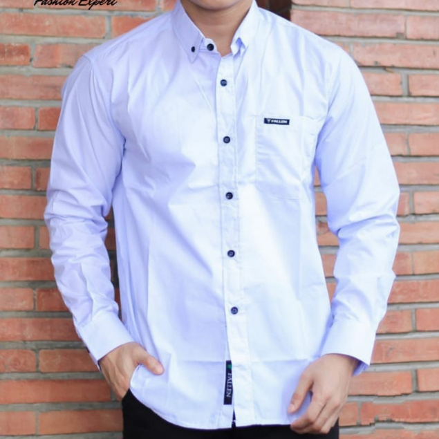 Kemeja Pria Lengan Panjang / HEM Distro Polos | Topmen | Baju Grosir Atasan Kantor Kerja Dewasa