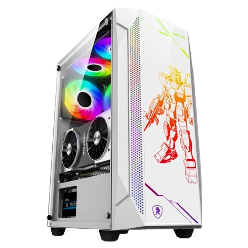 Casing Gaming PC Power Up Transformer Megatron Atx Free 3 fan RGB