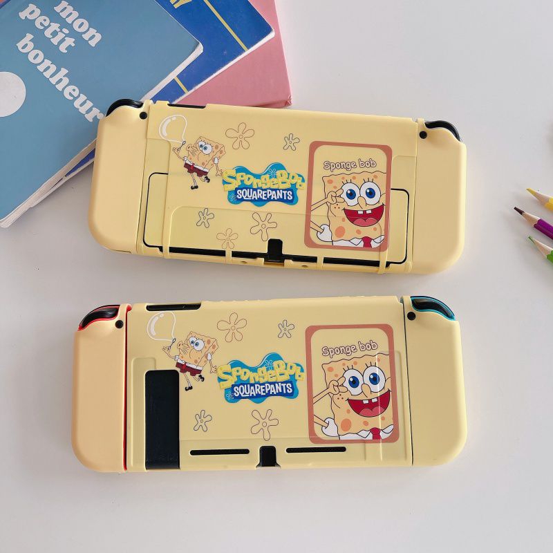 Case Nintendo Switch OLED v2 v1 Casing Spongebob Squarepants Yellow