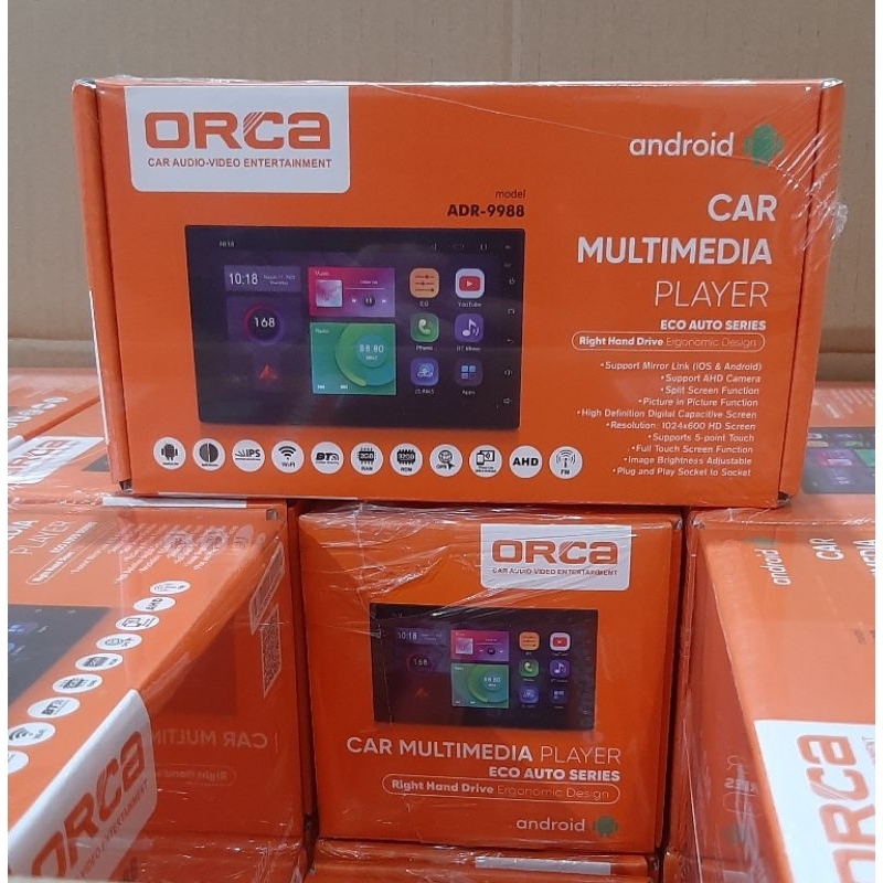 Head Unit Android 7 inch ORCA ADR 9988 Soket UNIVERSAL