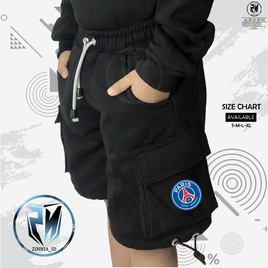 CELANA PENDEK ANAK CARGO PARIS SAINT GERMAIN PSG / CELANA BOLA ANAK PSG