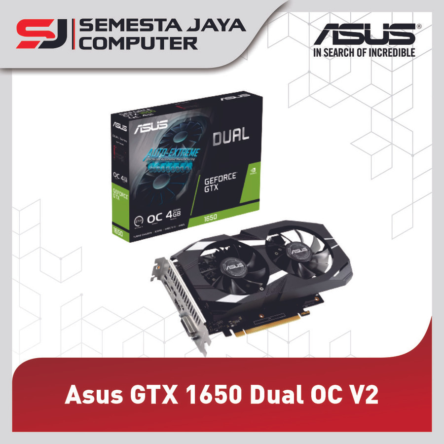 VGA ASUS GeForce GTX 1650 4GB GDDR6 DUAL OC V2 NVIDIA GTX1650 4GB