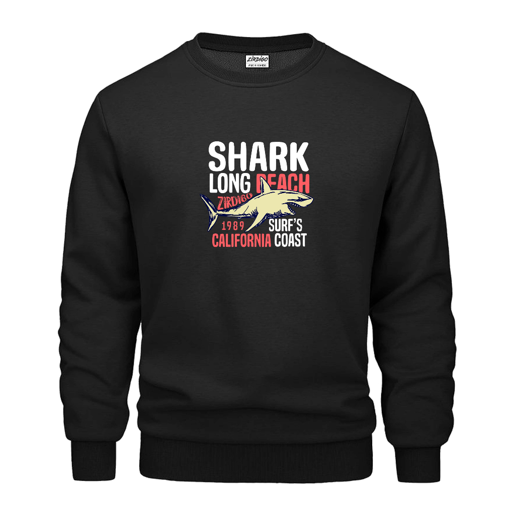 Zirdigo Sweater Basic Distro Shark Long Print Quality