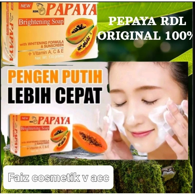 SABUN PEPAYA RDL 135GR 100% ORIGINAL ASLI [BPOM] Sabun Pepaya Asli Ori